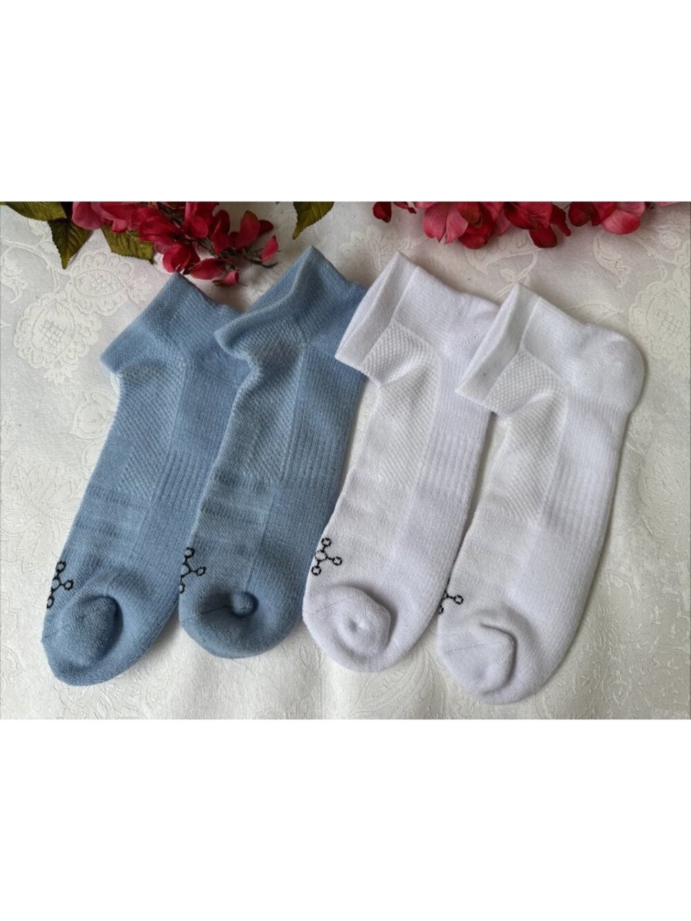 Tommie Copper Set of 2 Ankle Compression Socks Basic Large 10-12.5 Women's NEW